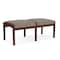 Lesro Lenox Wood 2 Seat Bench Wood Frame, Walnut, MD Farro Upholstery LW2001 - alternate 2